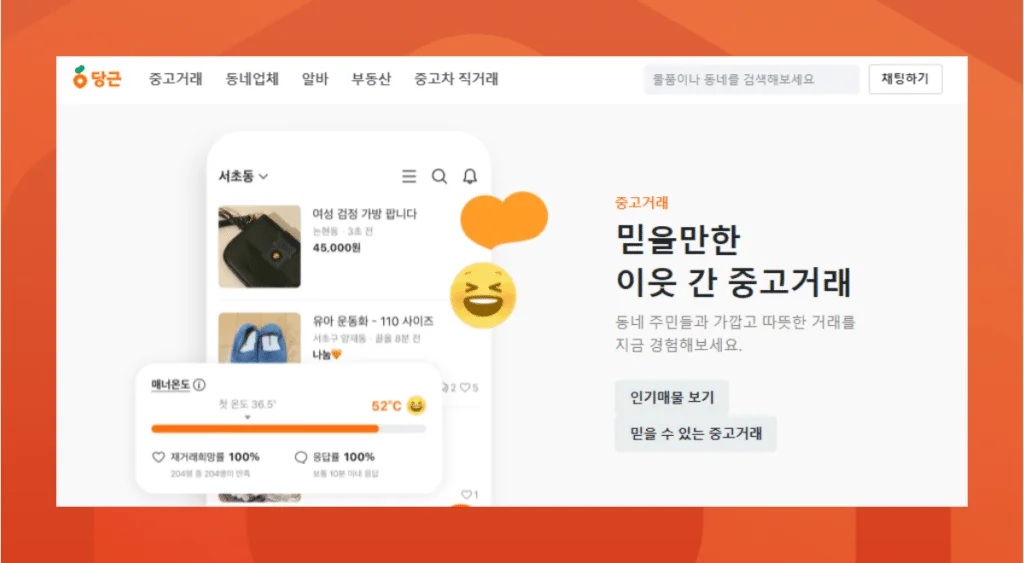 Danggeun Market Advertising Website Dashboard