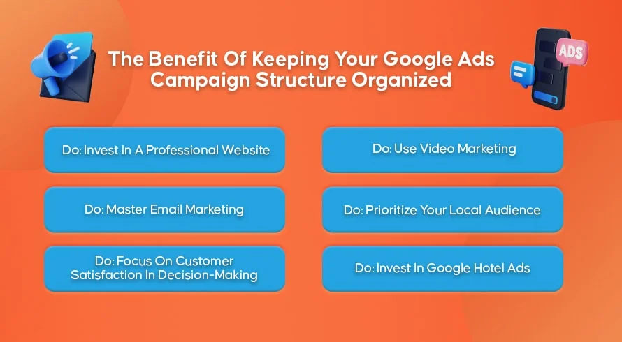 A List Of Benefits Of Keeping Your Google Ads Campaign And Account Structure Organized | INQUIVIX