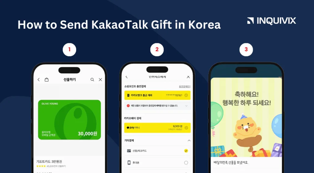how to send kakaotalk gift in korea