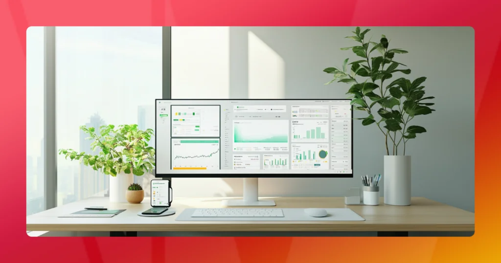 aesthetic office with naver report illustration - Inquivix