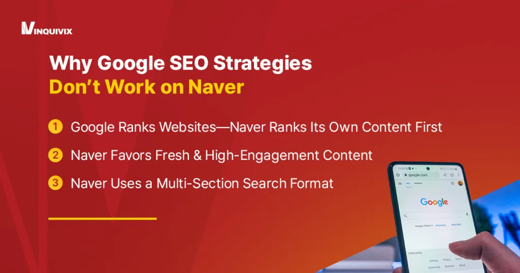 Why Google SEO Strategies Don’t Work on Naver - Infographic | Inquivix