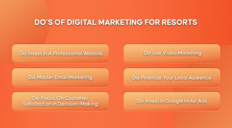 Do’s Of Digital Marketing For Resorts | INQUIVIX