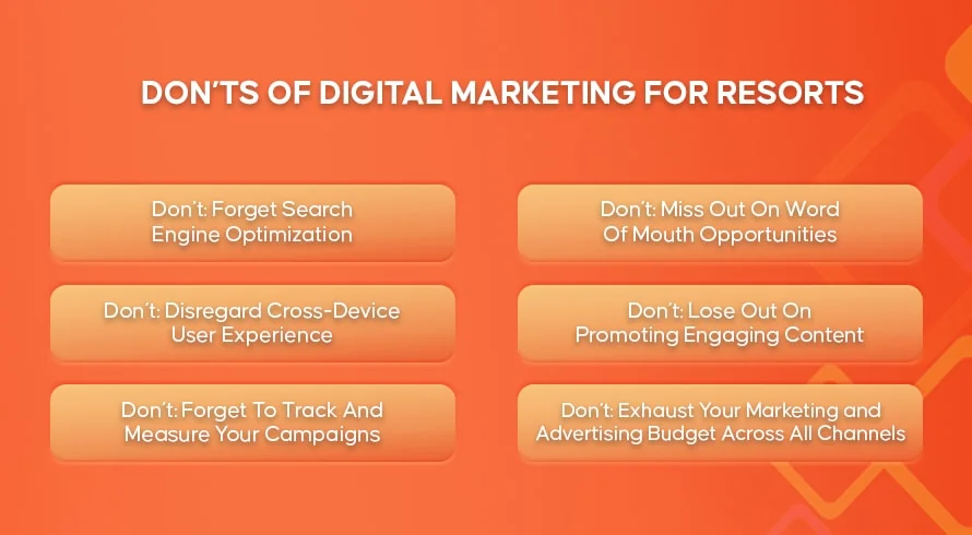 Don’ts Of Digital Marketing For Resorts | INQUIVIX